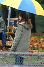 ANNE HATHAWAY on the set of Her New Movie, Colossal in Langley 10/19/2015
