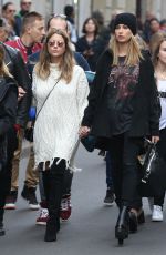ASHLEY BENSON and SHAY MITCHELL Out Shopping in Milan 10/24/2015