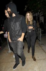 ASHLEY BENSON Leaves a Night Club in West Hollywood 10/15/2015