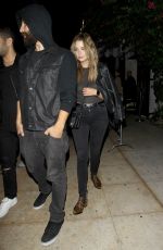ASHLEY BENSON Leaves a Night Club in West Hollywood 10/15/2015