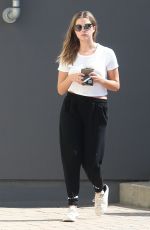 ASHLEY BENSON Leaves an Office Building in Los Angeles 10/13/2015