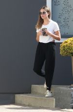 ASHLEY BENSON Leaves an Office Building in Los Angeles 10/13/2015