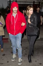 ASHLEY BENSON Leaves Le Jardin Night Club in Hollywood 10/29/2015