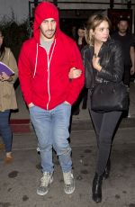 ASHLEY BENSON Leaves Le Jardin Night Club in Hollywood 10/29/2015