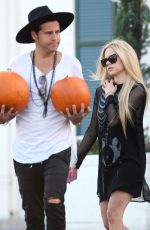 AVRIL LAVIGNE Shopping a Pumpkin in Beverly Hills 10/22/2015
