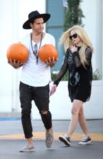AVRIL LAVIGNE Shopping a Pumpkin in Beverly Hills 10/22/2015
