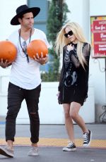 AVRIL LAVIGNE Shopping a Pumpkin in Beverly Hills 10/22/2015