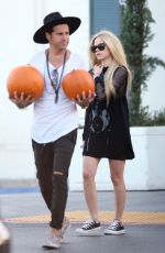 AVRIL LAVIGNE Shopping a Pumpkin in Beverly Hills 10/22/2015