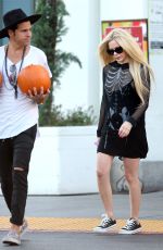 AVRIL LAVIGNE Shopping a Pumpkin in Beverly Hills 10/22/2015
