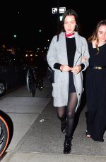 BELLA HADID and Friend Night Out in Soho 10/17/2015
