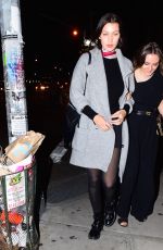 BELLA HADID and Friend Night Out in Soho 10/17/2015