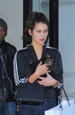 BELLA HADID Arrives at Vera Wangs Office in New York 10/14/2015