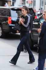 BELLA HADID Arrives at Vera Wangs Office in New York 10/14/2015