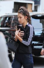 BELLA HADID Arrives at Vera Wangs Office in New York 10/14/2015