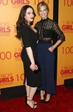 BETH BEHRS and KAT DENNINGS  at 2 Broke Girls, 100th Episode Celebration in Los Angeles 10/03/2015