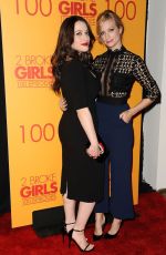 BETH BEHRS and KAT DENNINGS  at 2 Broke Girls, 100th Episode Celebration in Los Angeles 10/03/2015