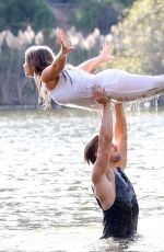 BINDI IRWIN Practicing Her Dirty Dancing Themed Dance at Franklin Canyon Park in Beverly Hills 10/16/2015