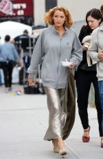 BLAKE LIVELY on the Set of Woody Allen Untitled Project in New York 10/07/2015