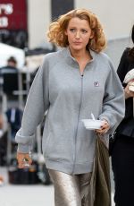 BLAKE LIVELY on the Set of Woody Allen Untitled Project in New York 10/07/2015