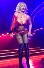 BRITNEY SPEARS in New Red Costume at Piece of Me 10/23/2015