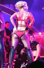 BRITNEY SPEARS in New Red Costume at Piece of Me 10/23/2015