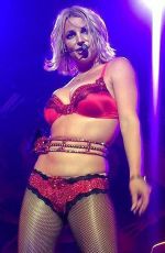 BRITNEY SPEARS in New Red Costume at Piece of Me 10/23/2015