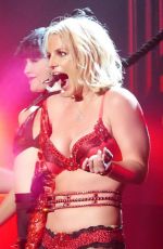 BRITNEY SPEARS in New Red Costume at Piece of Me 10/23/2015