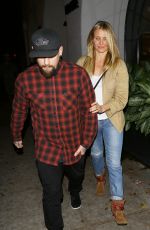CAMERON DIAZ and Benji Madden Night Out in Beverly Hills 10/28/2015