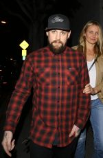 CAMERON DIAZ and Benji Madden Night Out in Beverly Hills 10/28/2015
