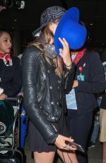 CARA DELEVINGNE Arrives at Los Angeles International Airport 10/21/2015