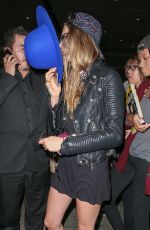 CARA DELEVINGNE Arrives at Los Angeles International Airport 10/21/2015