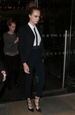 CARA DELEVINGNE Leaves a Hotel in London 10/09/2015