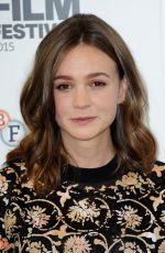 CAREY MULLIGAN at Suffragette Photocall at 2015 BFI London Film Festival 10/07/2015