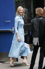 CATE BLANCHETT Arrives at Good Morning America in New York 10/07/2015