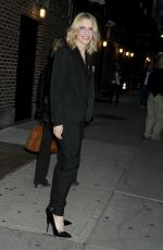 CATE BLANCHETT Arrives at The Late Show With Stephen Colbert in New York 10/08/2015