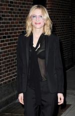 CATE BLANCHETT Arrives at The Late Show With Stephen Colbert in New York 10/08/2015
