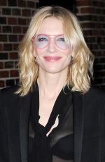 CATE BLANCHETT Arrives at The Late Show With Stephen Colbert in New York 10/08/2015