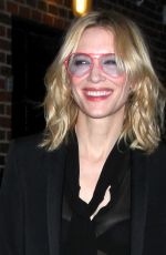 CATE BLANCHETT Arrives at The Late Show With Stephen Colbert in New York 10/08/2015