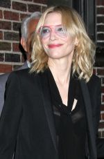 CATE BLANCHETT Arrives at The Late Show With Stephen Colbert in New York 10/08/2015