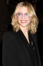 CATE BLANCHETT Arrives at The Late Show With Stephen Colbert in New York 10/08/2015