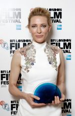 CATE BLANCHETT at 2015 BFI London Film Festival Awards in London 10/17/2015