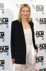CATE BLANCHETT at Carol Photocall at 2015 BFI London Film Festival 10/14/2015