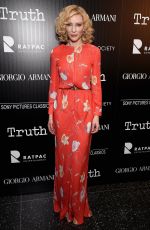 CATE BLANCHETT at Truth Premiere in New York 10/07/2015