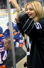 CHLOE MORETZ at Islanders Game in Brooklyn 10/17/2015
