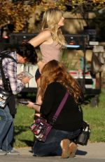 CHLOE MORETZ on the Set of Neighbors 2 in Los Angeles 10/26/2015