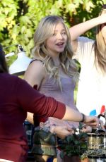 CHLOE MORETZ on the Set of Neighbors 2 in Los Angeles 10/26/2015