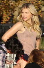 CHLOE MORETZ on the Set of Neighbors 2 in Los Angeles 10/26/2015