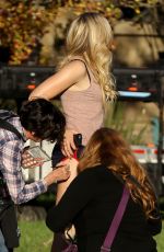 CHLOE MORETZ on the Set of Neighbors 2 in Los Angeles 10/26/2015