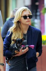 CHLOE MORETZ Out and About in New York 10/22/2015
