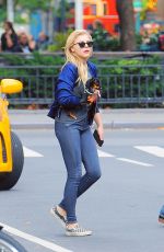 CHLOE MORETZ Out and About in New York 10/22/2015